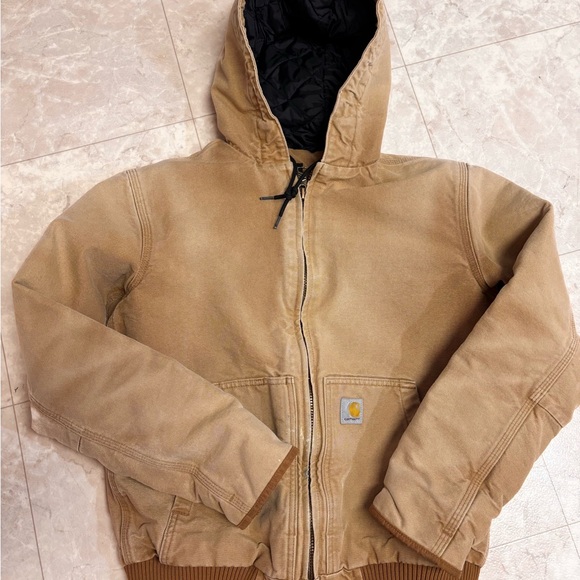 Carhartt Work Jacket Size Small J130 Sandstone Brown Distressed - Picture 13 of 14